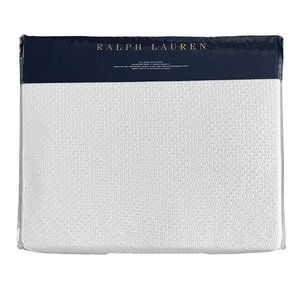 NEW $355 Ralph Lauren Ariel Quilted Coverlet!  Queen  White  Cotton  Intricate